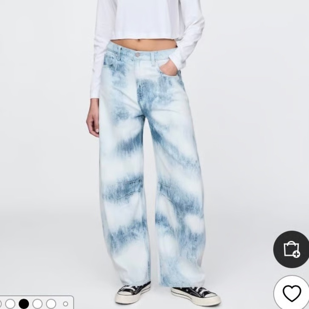 NEW! GAP Tie Dye Cloud Wash Horseshoe High Rise Ultrasoft Jean - 27/4 #780823🩷